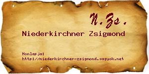 Niederkirchner Zsigmond névjegykártya